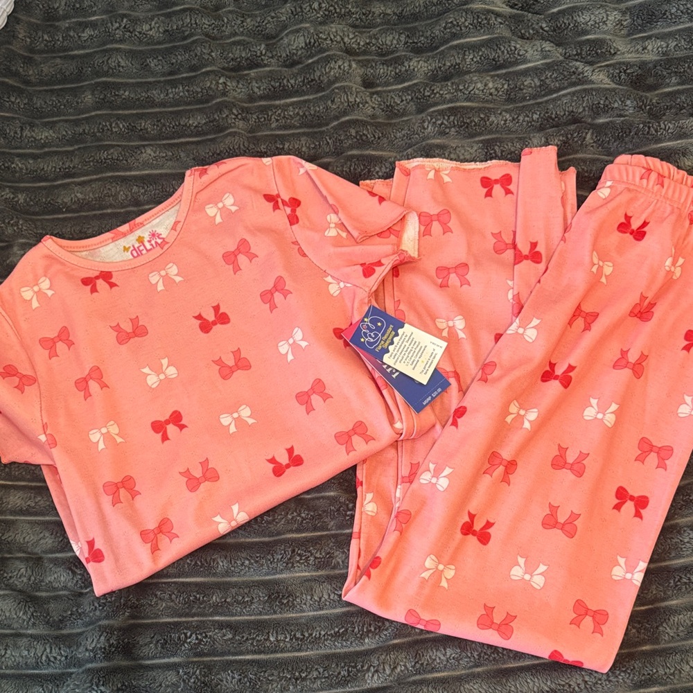 Carter's Pink and Red Bow Pajama Set